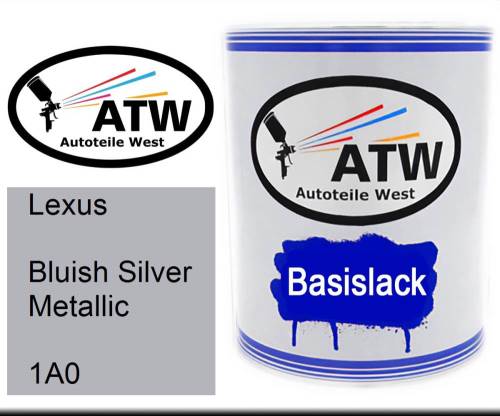 Lexus, Bluish Silver Metallic, 1A0: 1L Lackdose, von ATW Autoteile West.